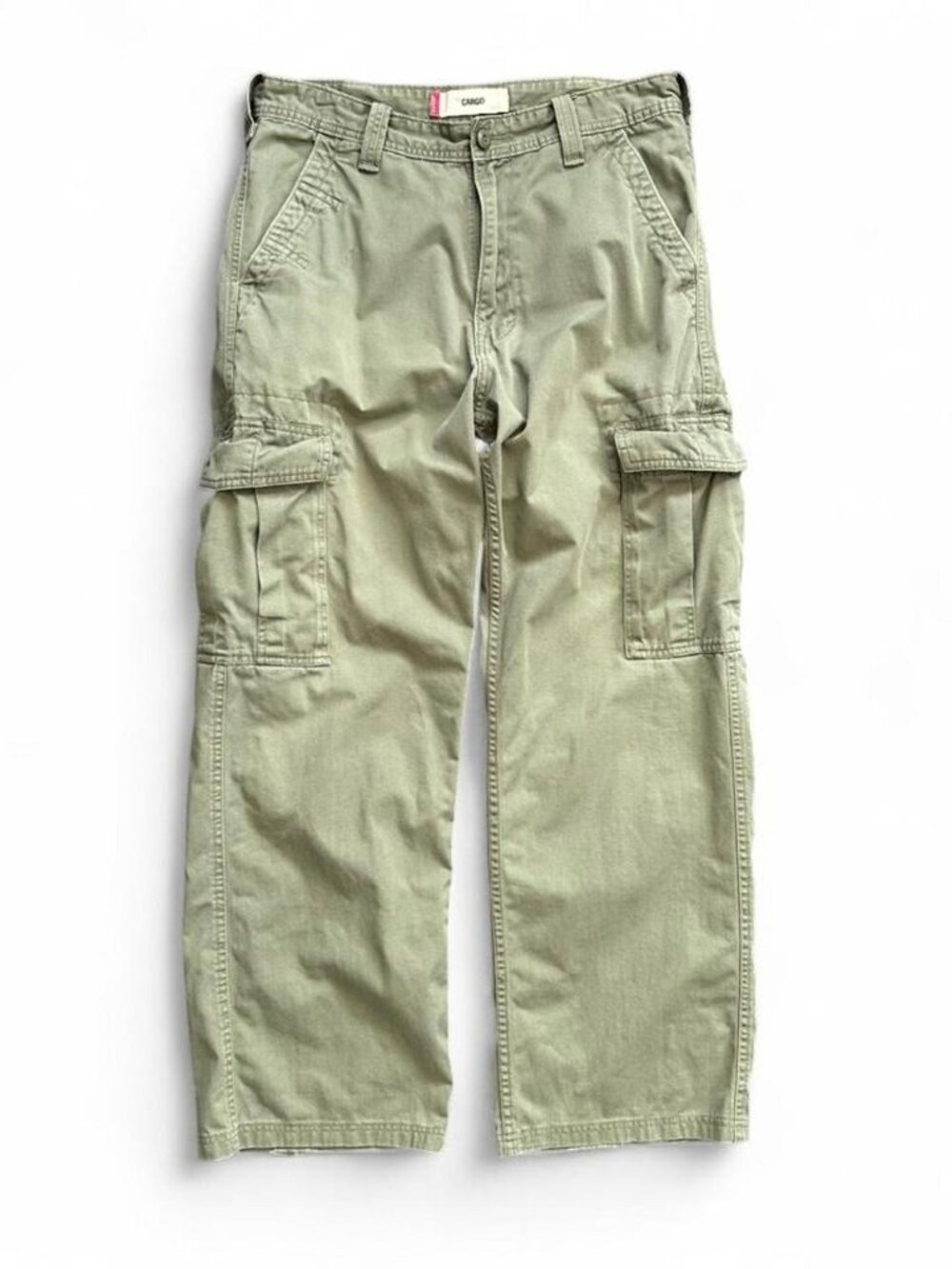Vintage Levi’s Cargo Pants Olive Green Military Mens 34x31 2000s